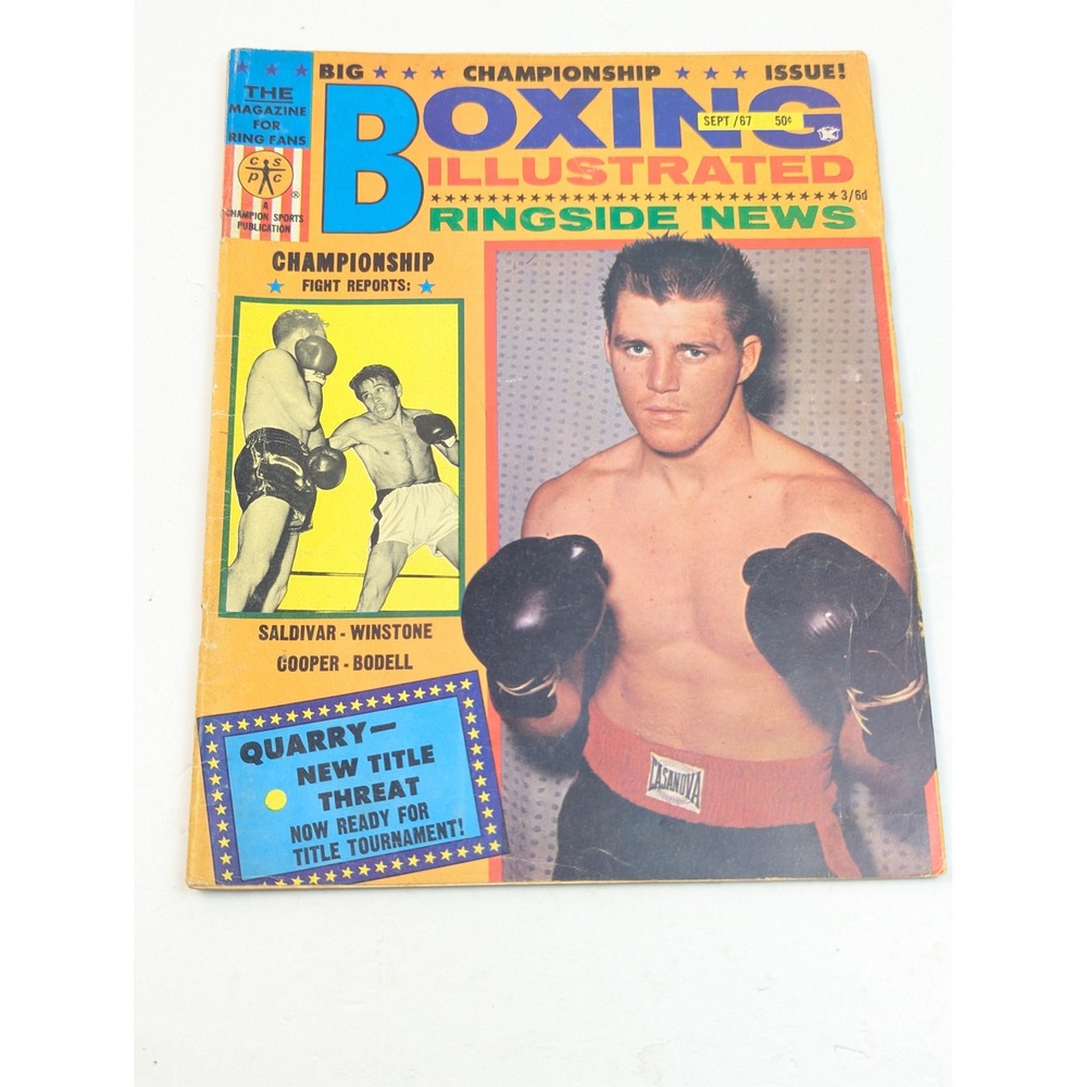 Boxing Illustrated Magazine Sept‎ 1967 Big Championship Issue Ringside News
